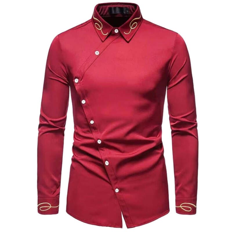 Chemise Homme à Boutonnage Asymétrique