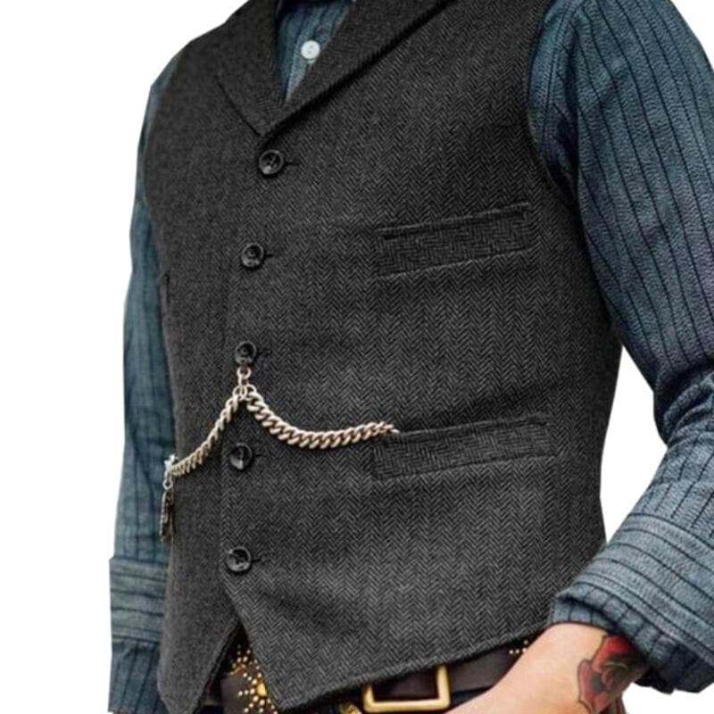 Gilet Steampunk Homme Sans Manches